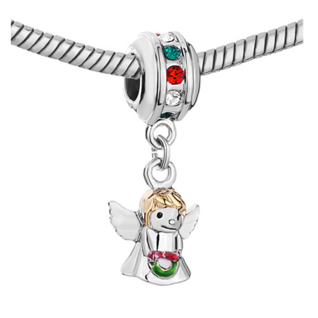 Free S/H Pugster Christmas Angel Bracelet Dangle Charm - Fits Pandora